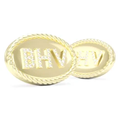 Rope Pave Diamond Oval Cuff Links
