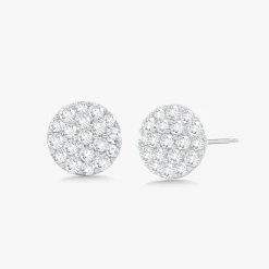 Ruthie Pave Diamond Round Studs 0.70 ctw