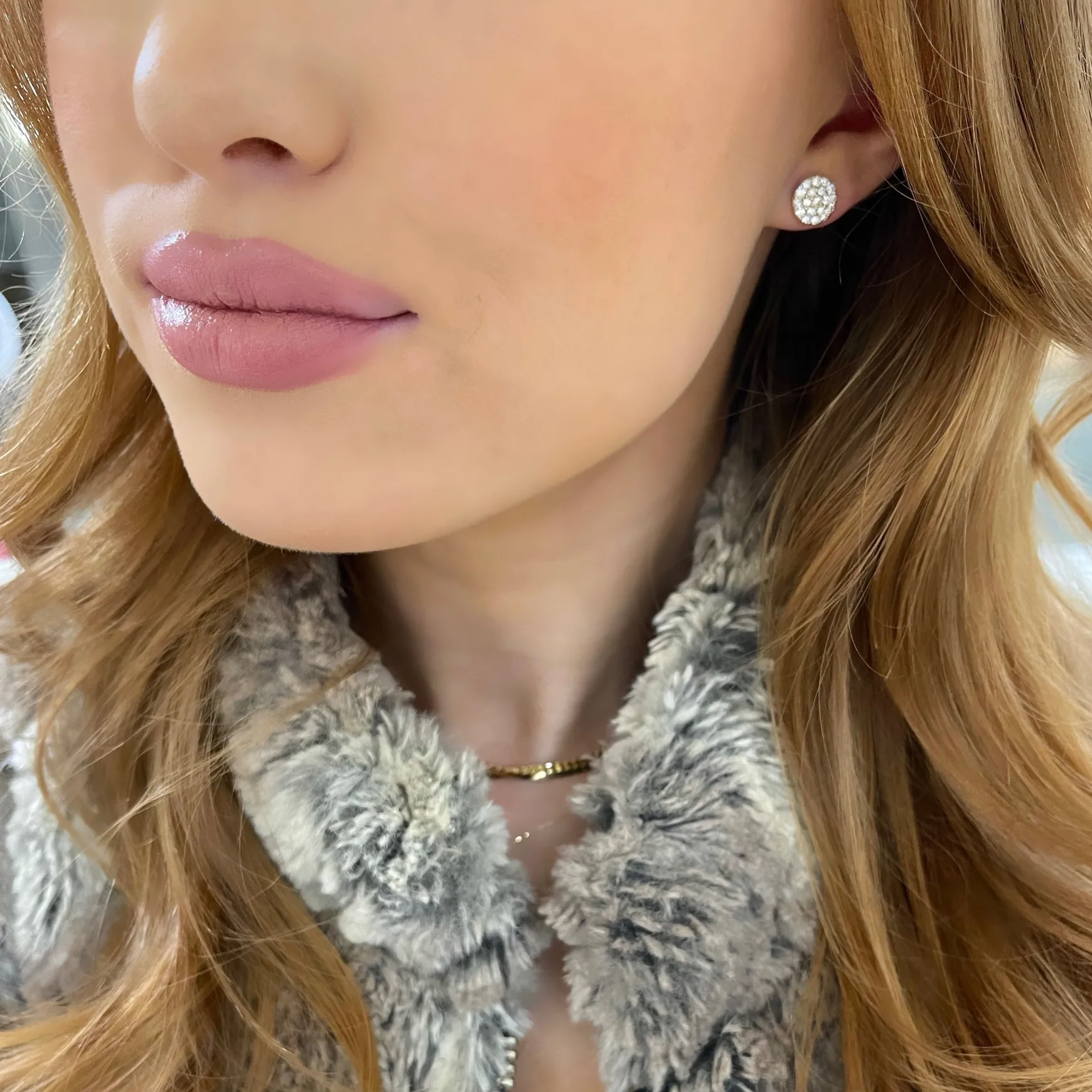 Ruthie Pave Diamond Round Studs 0.70 ctw