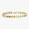 Ryleigh Rainbow Heart Adjustable Tennis Bracelet 3.19 ctw