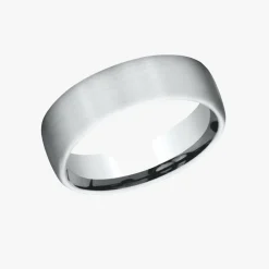 Satin Finish Comfort-Fit Wedding Band 6.5mm