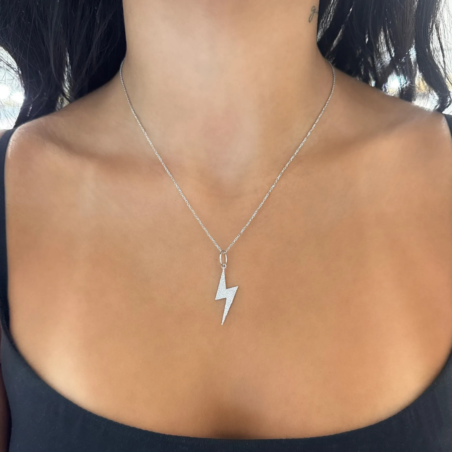 Skyler Pave Diamond Lightning Bolt Charm
