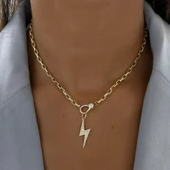 Skyler Pave Diamond Lightning Bolt Charm