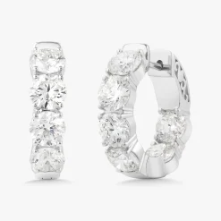 Sophie Double Sided Diamond Hoop Earrings 6.05 ctw