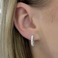 Tavia Asscher Cut Huggie Earrings 1.75 ctw