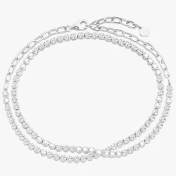 The Scottie Multi-Way Diamond Tennis Bracelet & Tennis Choker Necklace 2 ctw