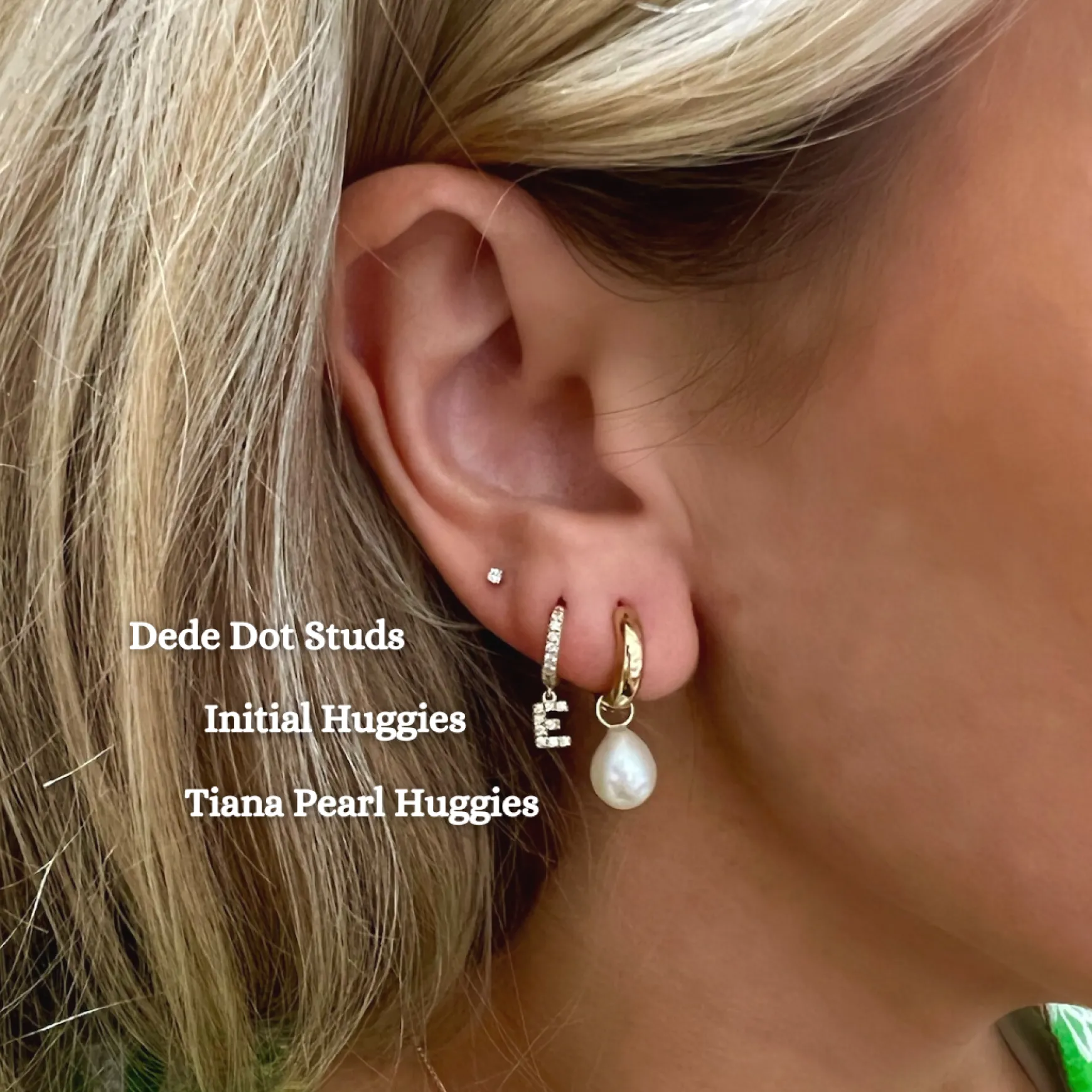 Tiana Fresh Water Pearl Drop Huggie Earrings