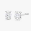 Tiny Oval Diamond Stud Earrings