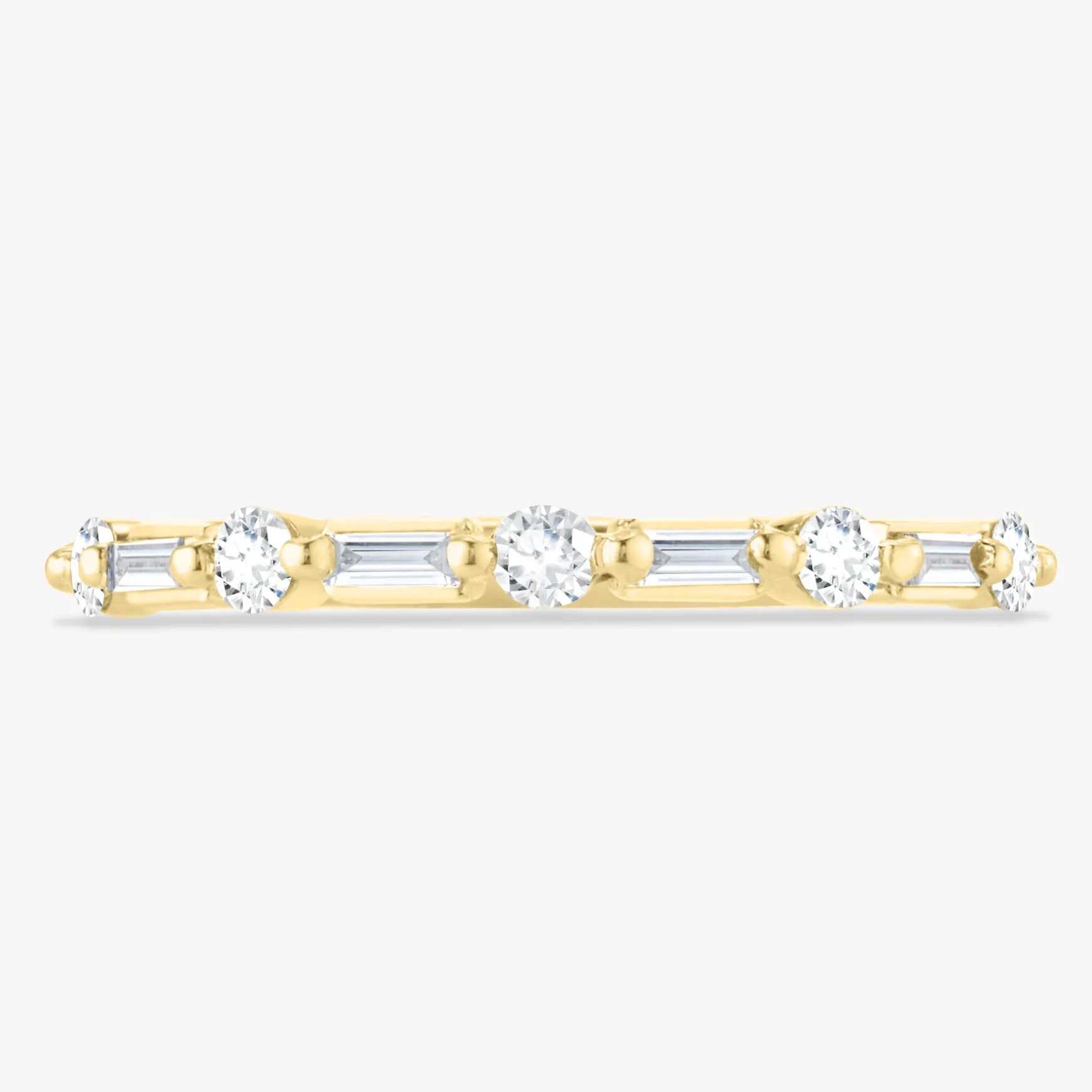 Vadella Baguette & Round Diamond Band 0.36 ctw