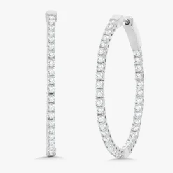 Vivienne Diamond Hoop Earrings 2 ctw