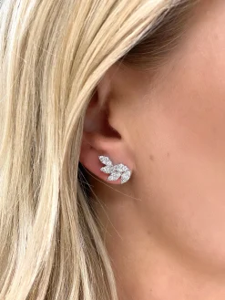 Willow Curved Ivy Diamond Earrings 1.06 ctw