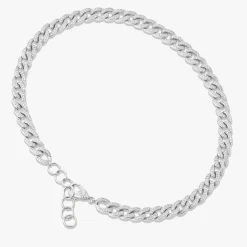 Xenia Pave Chain Link Anklet 1.38 ctw